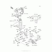 Схема узла: Подвеска/задний амортизатор для Kawasaki ZG1400 Concours 14 ABS