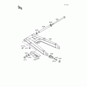 Схема вузла: Задній важіль (Маятник) для Kawasaki ZX600 GPX600R