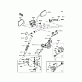 Схема вузла: Кермо & Пульт управління рульової для Kawasaki EN650 Vulcan S SE