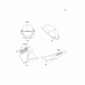 Схема вузла: Decals(red)(kle500-a2) для Kawasaki KLE500