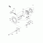 Схема узла: Ступица заднего колеса для Kawasaki KL250 KL250 Super Sherpa