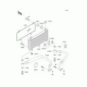 Схема вузла: Олійний охолоджувач для Kawasaki ZX600 Ninja ZX-6