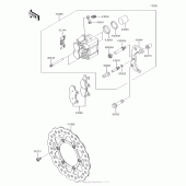 Схема узла: Передний тормоз для Kawasaki KLX140 KLX140L