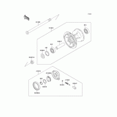 Схема узла: Ступица переднего колеса для Kawasaki KLX650 KLX650 Motard