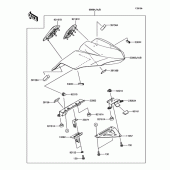 Схема вузла: Аксесуар(Заглушка пасажирського сидіння) для Kawasaki ER650 Z650 ABS