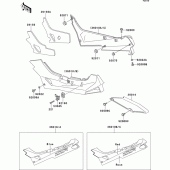 Схема узла: Side cover/chain case для Kawasaki ZX600 ZZ-R600