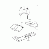 Схема вузла: Наклейки (Black; ZX400-N8) для Kawasaki ZX400 ZZR400