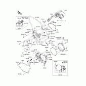 Схема узла: Engine cover(s)(1/2) для Kawasaki KLX450 KLX450R