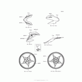 Схема вузла: Decals (Gray) для Kawasaki ZR900 Z900