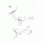 Схема узла: Выхлопная система (s) для Kawasaki ZX600 ZZ-R600