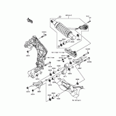 Схема узла: Подвеска/задний амортизатор для Kawasaki ZX1000 Z1000SX