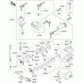 Схема вузла: Замок запалювання для Kawasaki ZX1100 GPZ1100