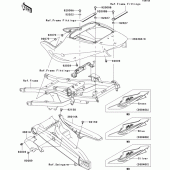 Схема вузла: Side covers/chain cover(zx900-f2p) для Kawasaki ZX900 Ninja ZX-9R