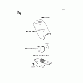 Схема узла: Информационные наклейки для Kawasaki KLE250 Anhelo
