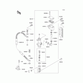 Схема узла: Задний тормозной цилиндр для Kawasaki KLX250 KLX250R