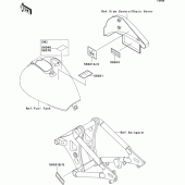 Схема вузла: Інформаційні наклейки для Kawasaki VN800 Vulcan 800 Classic