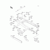 Схема вузла: Swing arm для Kawasaki KL650 KL650 Tengal