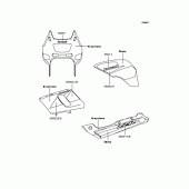 Схема узла: Наклейки (エボニ-; ZX400-N7) для Kawasaki ZX400 ZZR400