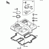 Схема узла: Клапанная крышка для Kawasaki EN500 Vulcan 500