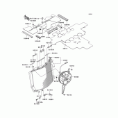 Схема узла: Радиатор для Kawasaki ZX1400 Ninja ZX-14