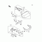 Схема узла: Задний фонарь (Стоп-сигнал) для Kawasaki ZX400 ZZR400