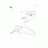Схема вузла: Інформаційні наклейки для Kawasaki KX450 KX450F