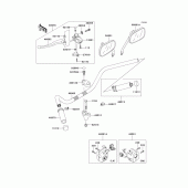 Схема узла: Руль & Пульт управления рулевой для Kawasaki VN800 Vulcan 800 Drifter