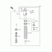 Схема вузла: Амортизатор задній для Kawasaki KLX300R