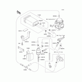 Схема вузла: Fuel evaporative system для Kawasaki EX500 GPZ500