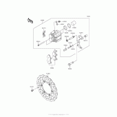 Схема вузла: Переднє гальмо для Kawasaki KLX140 KLX140L