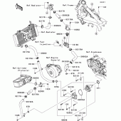 Схема узла: Water pipe для Kawasaki EX250 Ninja 250R