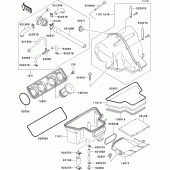Схема вузла: Повітряний фільтр(1/2) для Kawasaki ZX600 ZZ-R600