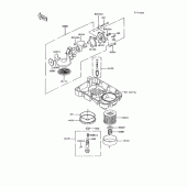 Схема вузла: Масляний насос & Масляний фільтр для Kawasaki ZX600 GPX600R
