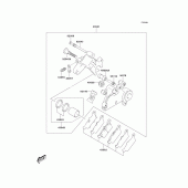 Схема вузла: Заднє гальмо (klx400-a2) для Kawasaki KLX400 KLX400SR