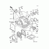 Схема вузла: Головка циліндра для Kawasaki BJ250 250TR
