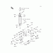 Схема узла: Задняя подвеска для Kawasaki ZX600 ZZ-R600