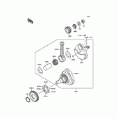 Схема вузла: Колінвал для Kawasaki BJ250