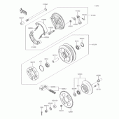 Схема вузла: Задня зірка та хаб для Kawasaki BJ250