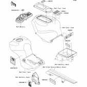 Схема узла: Информационные наклейки для Kawasaki ZX1200 Ninja ZX-12R