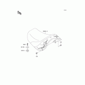 Схема вузла: Сидіння для Kawasaki VN1500 Vulcan 1500 Drifter