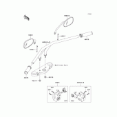 Схема вузла: Кермо & Пульт управління рульовим для Kawasaki VN1600 Vulcan 1600 Mean Streak