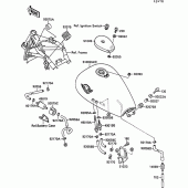 Схема узла: Топливный бак(1/2) для Kawasaki VN1500 VN-15 SE