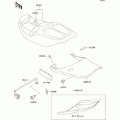 Схема вузла: Сидіння для Kawasaki ZR1100 Zephyr 1100RS