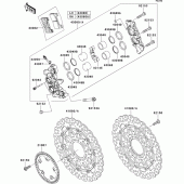 Схема узла: Передний тормоз для Kawasaki ZX1000 Ninja ZX-10R ABS