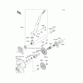 Схема узла: Kickstarter mechanism для Kawasaki KX450 KX450F