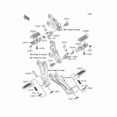 Схема вузла: Підніжки для Kawasaki ZX636 Ninja ZX-6R