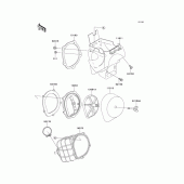 Схема узла: Воздушный фильтр для Kawasaki KX250/ KX252 KX250