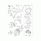 Схема вузла: Left engine cover(s) для Kawasaki EJ800 W800