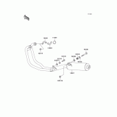 Схема вузла: Вихлопна система для Kawasaki ER500 ER-5