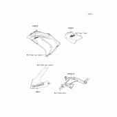 Схема вузла: Decals(orange)(green)(gray)(eef) для Kawasaki EX650 Ninja 650